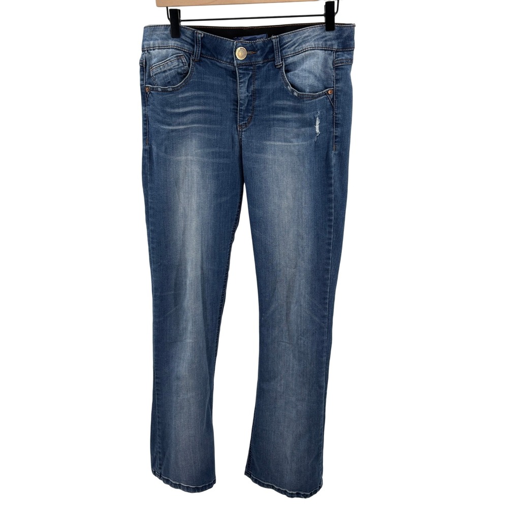 Democracy‎ Absolution Blue Straight Leg Mid Rise Stretch Denim Jeans Womens 10